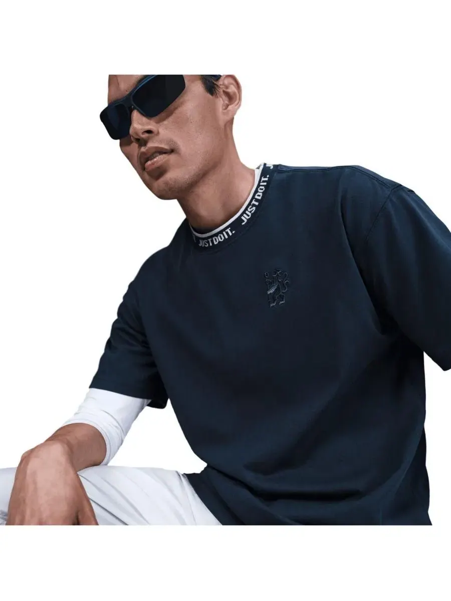 Футболка с длинным рукавом Nike Chelsea Premium Just Do It — изображение 3 из 3, темно-синий