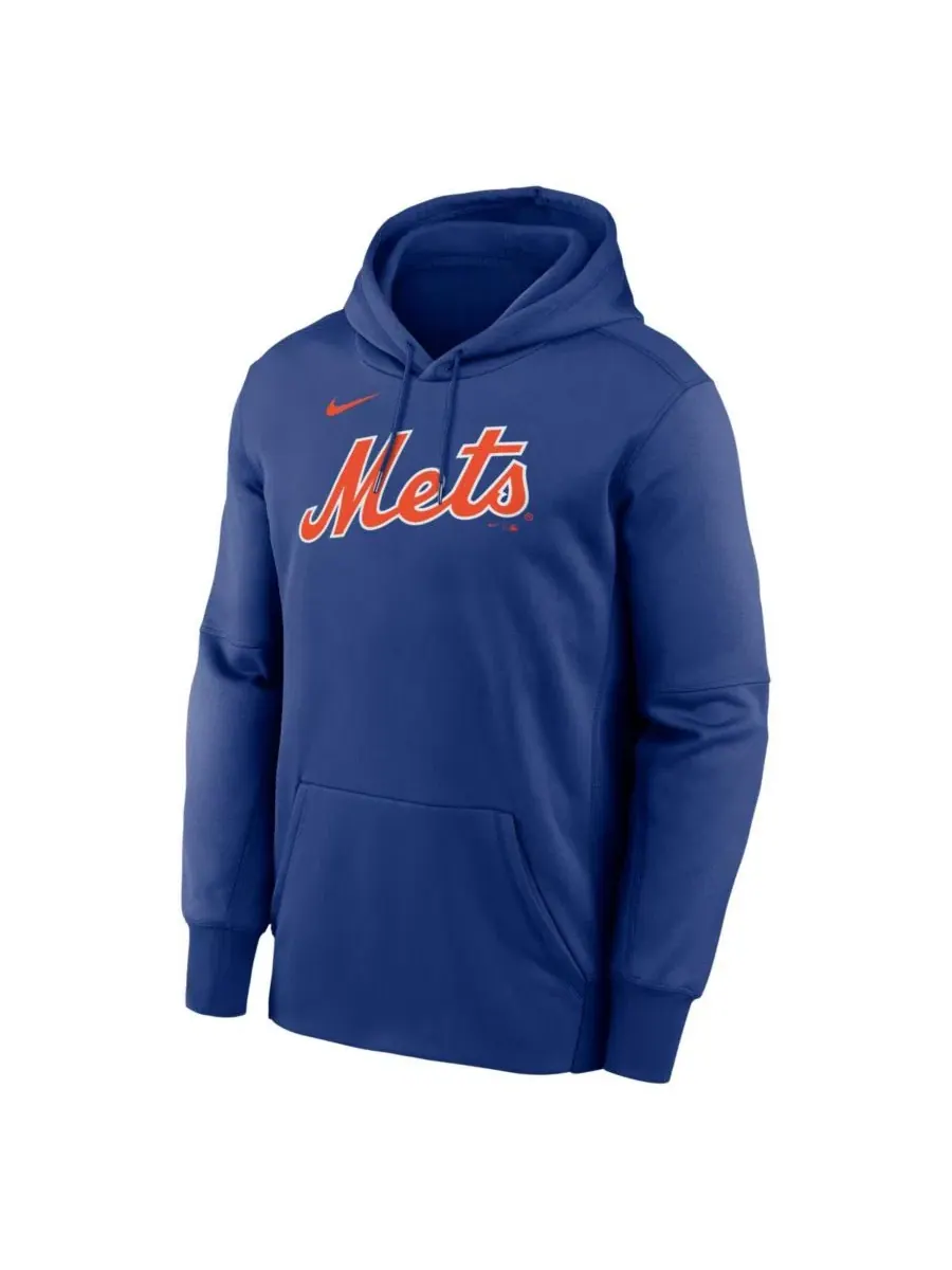 Худи Nike с технологией Therma, с флисовой подкладкой, с принтом New York Mets — изображение 2 из 3, королевский
