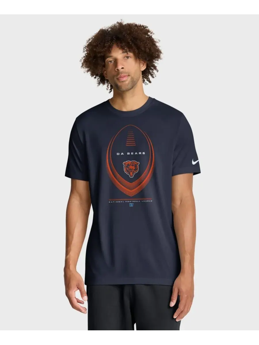 Футболка Nike Chicago Bears Legend Icon Dri-FIT — изображение 1 из 4, темно-синий