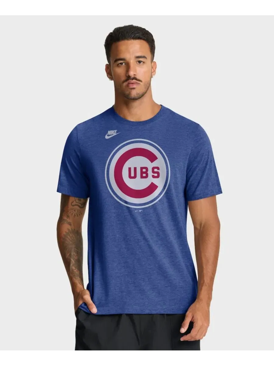 Футболка с принтом Cooperstown Logo Tri-Blend Nike — изображение 1 из 3, синий