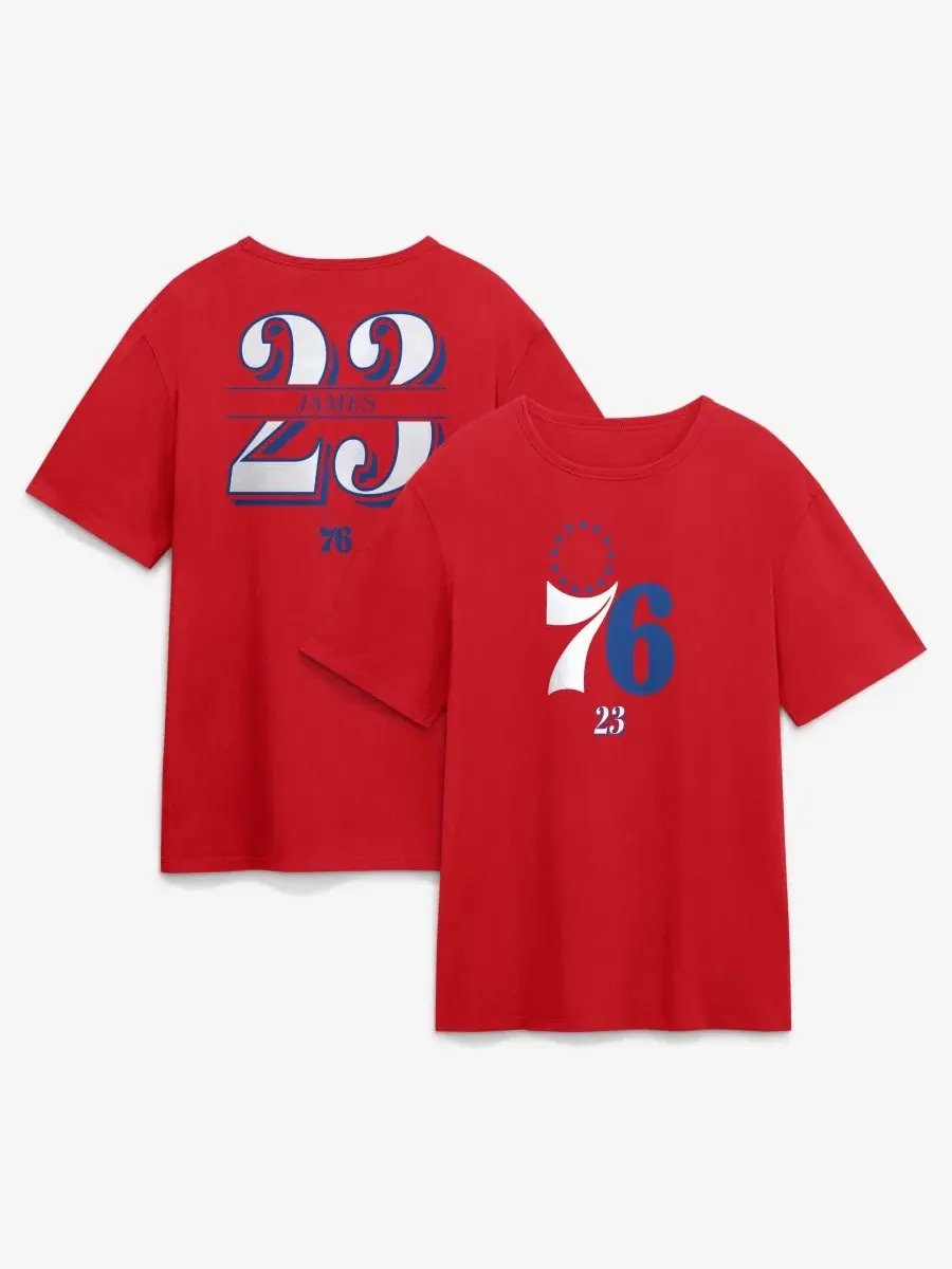 Футболка с длинным рукавом LeBron James In The Paint Name & Number Fanatics — изображение 1 из 5, красный
