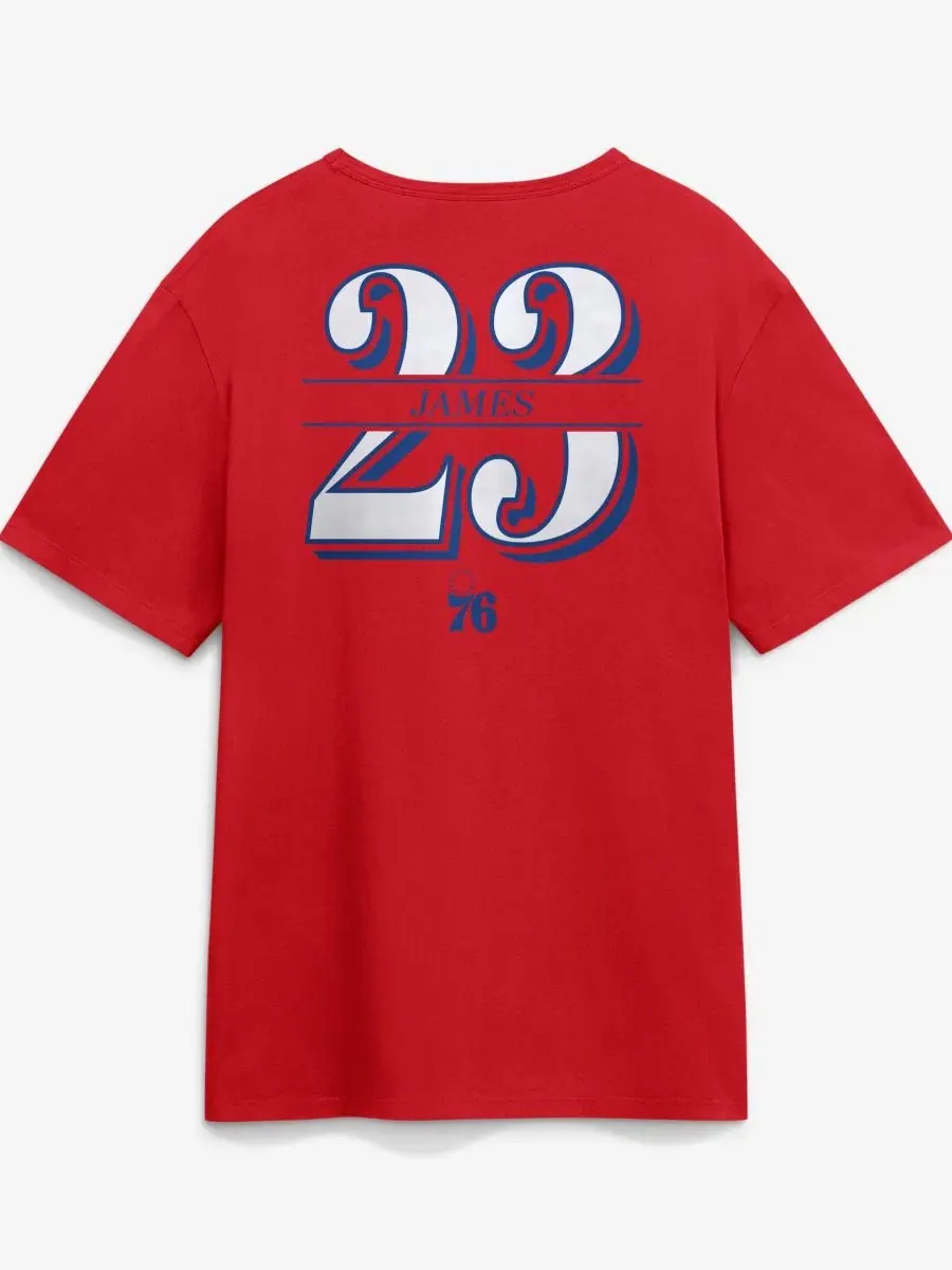 Футболка с длинным рукавом LeBron James In The Paint Name & Number Fanatics — изображение 2 из 5, красный