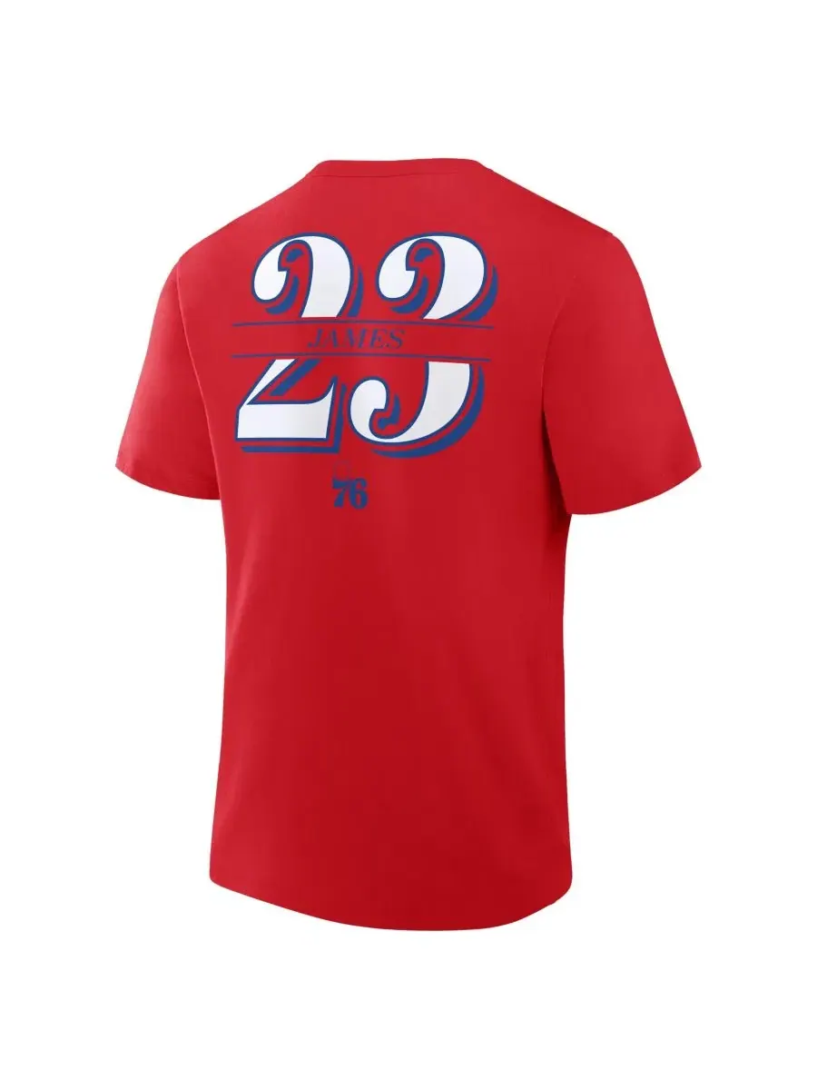 Футболка с длинным рукавом LeBron James In The Paint Name & Number Fanatics — изображение 5 из 5, красный