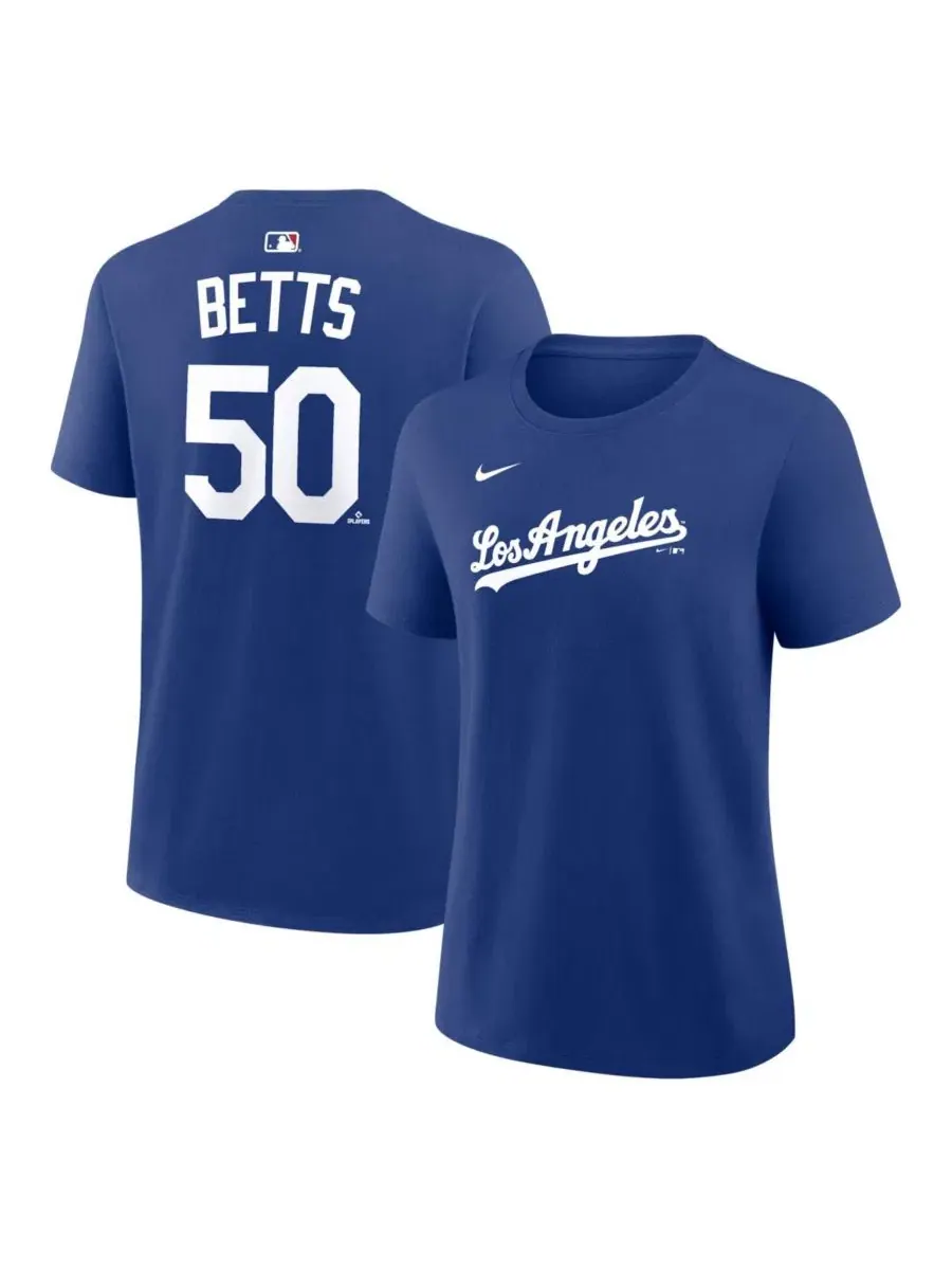 Футболка с принтом Mookie Betts Royal Los Angeles Dodgers Nike — изображение 1 из 3, королевский