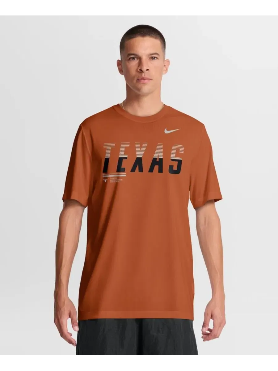 Футболка с коротким рукавом Texas Longhorns Sideline Legend Dri-FIT Nike — изображение 1 из 3, оранжевый