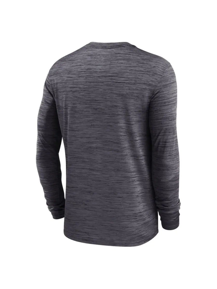 Футболка с длинным рукавом Dri-FIT с принтом Duke Blue Devils Sideline Velocity Nike — изображение 3 из 3, черный