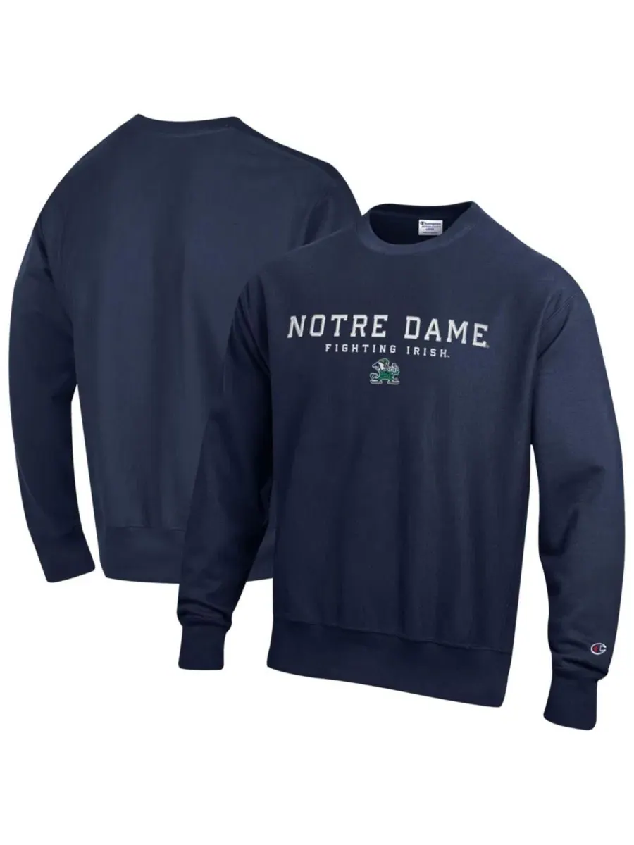Свитшот Champion Notre Dame Fighting Irish Relentless Reverse Weave — изображение 1 из 3, темно-синий