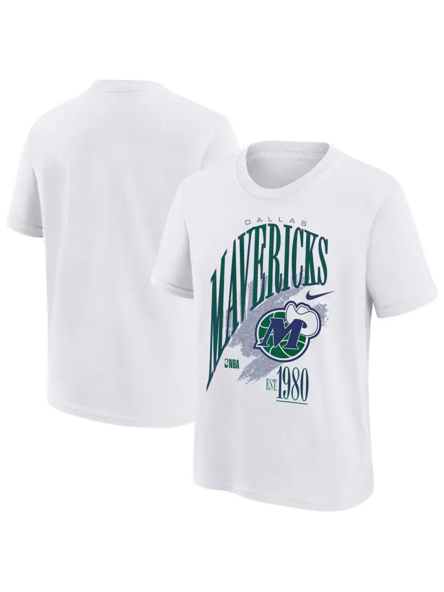 Футболка с принтом Max90 Dallas Mavericks Hardwood Classics Champs Nike — изображение 1 из 3, белый