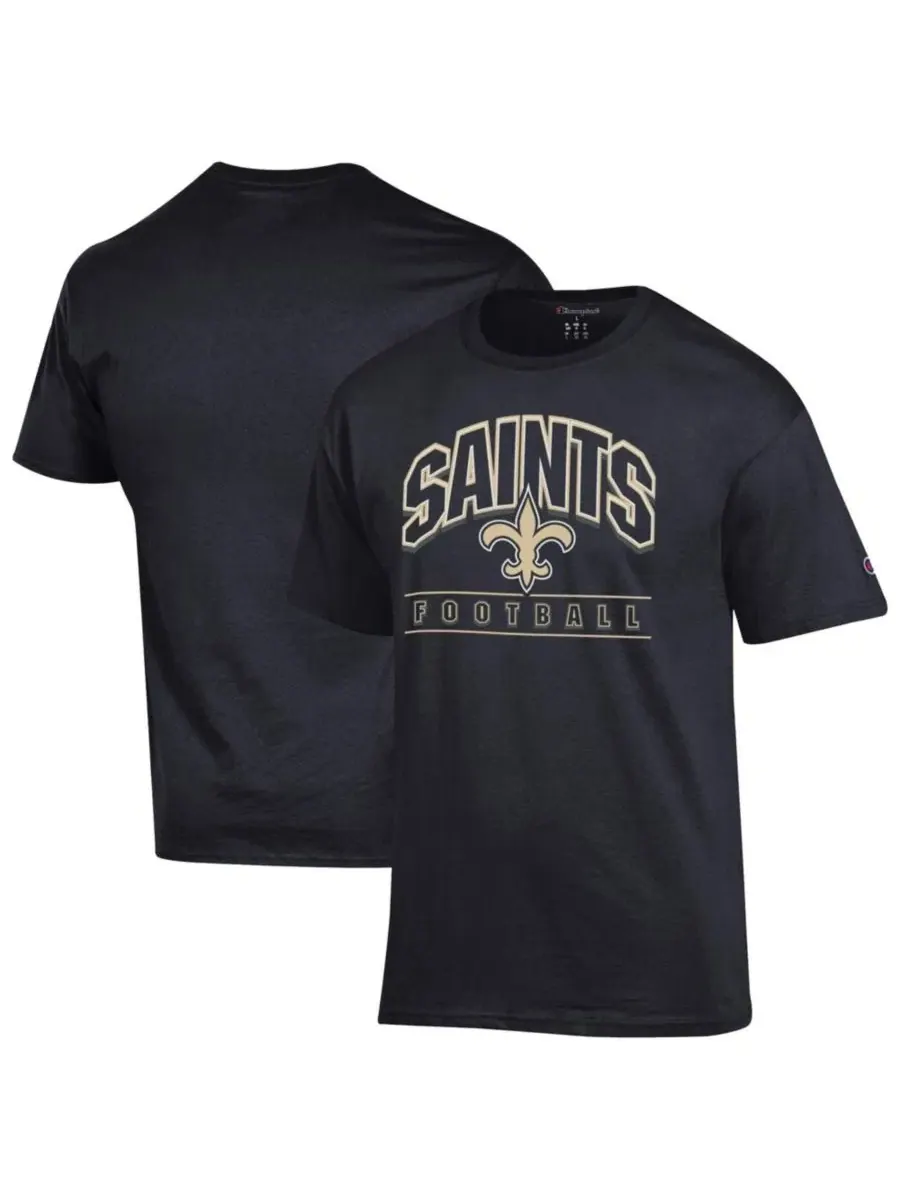 Футболка с принтом New Orleans Saints Champion — изображение 1 из 3, черный