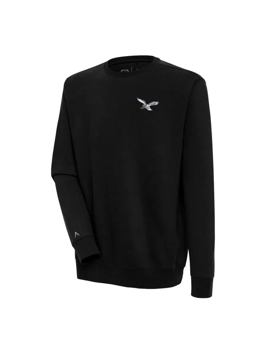 Свитшот с длинным рукавом Philadelphia Eagles Throwback Logo Victory Antigua — изображение 1 из 1, черный