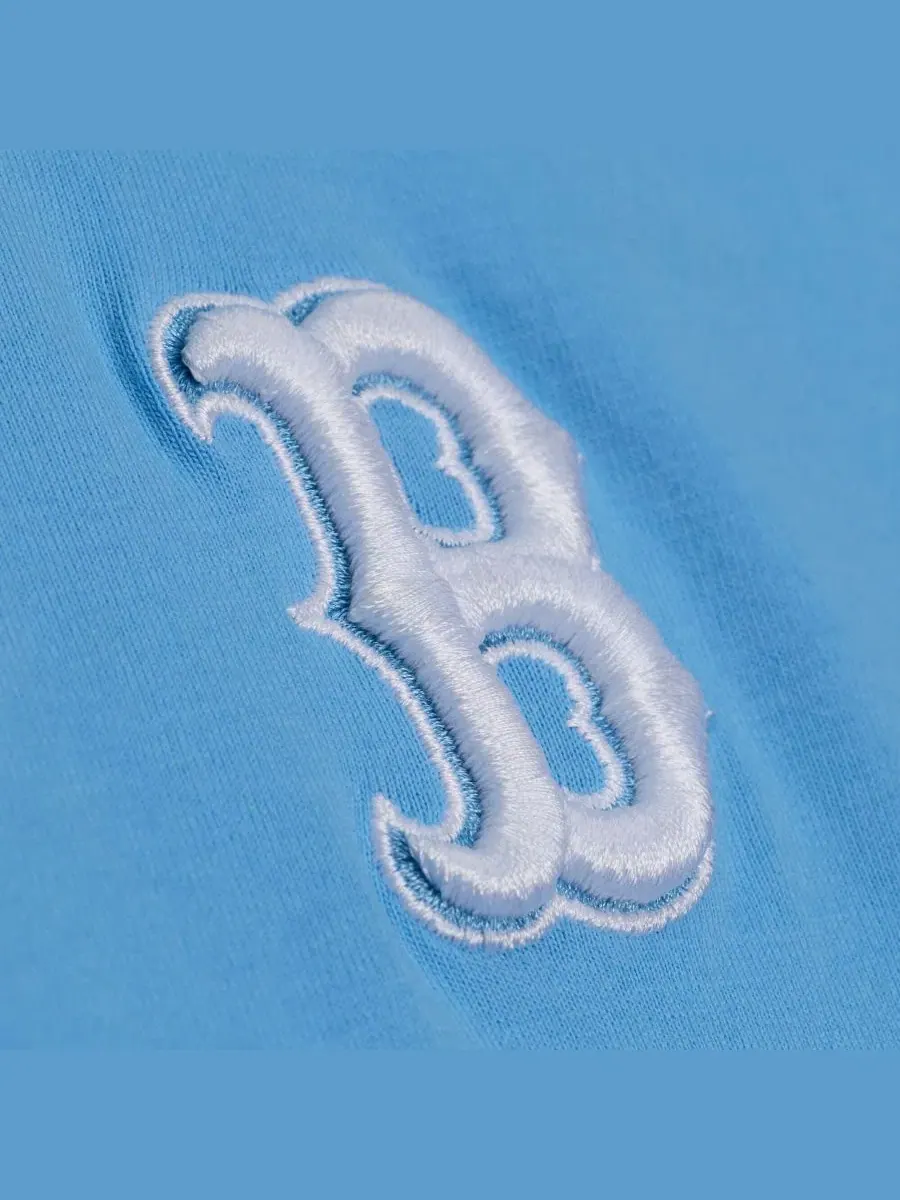 Футболка с вышитым логотипом Mitchell & Ness — изображение 2 из 5, светлый синий