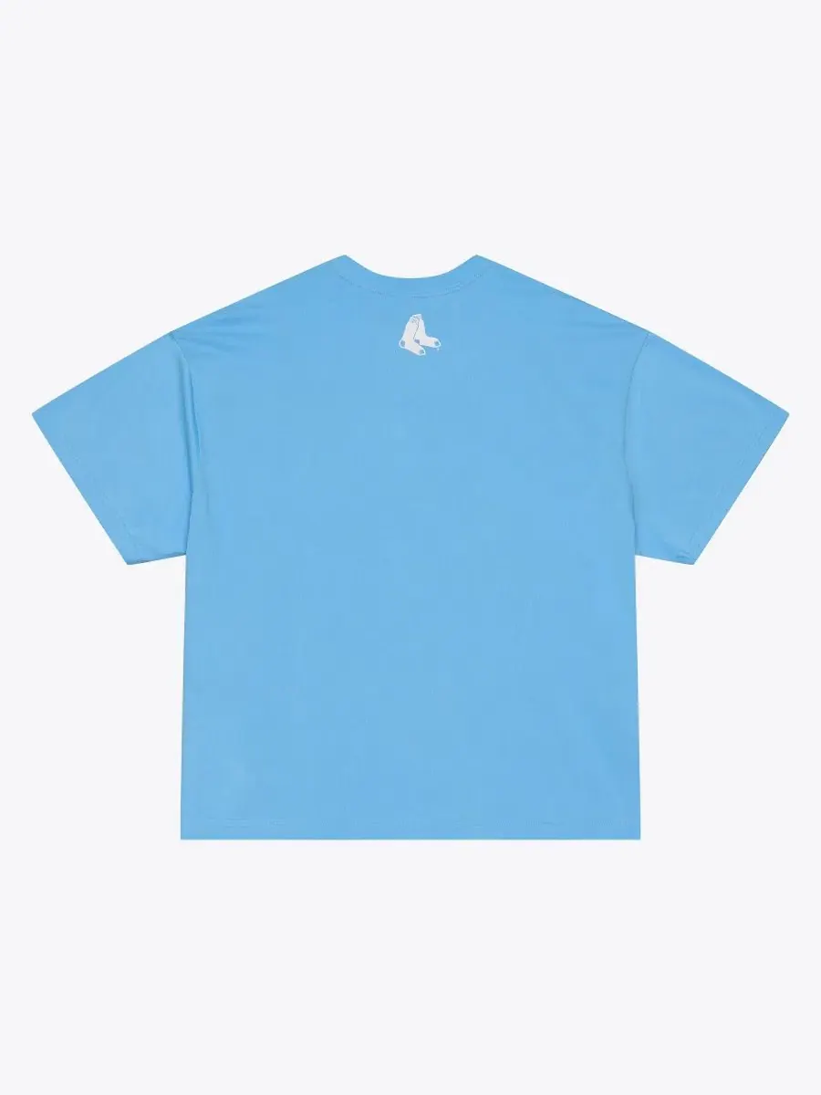 Футболка с вышитым логотипом Mitchell & Ness — изображение 5 из 5, светлый синий