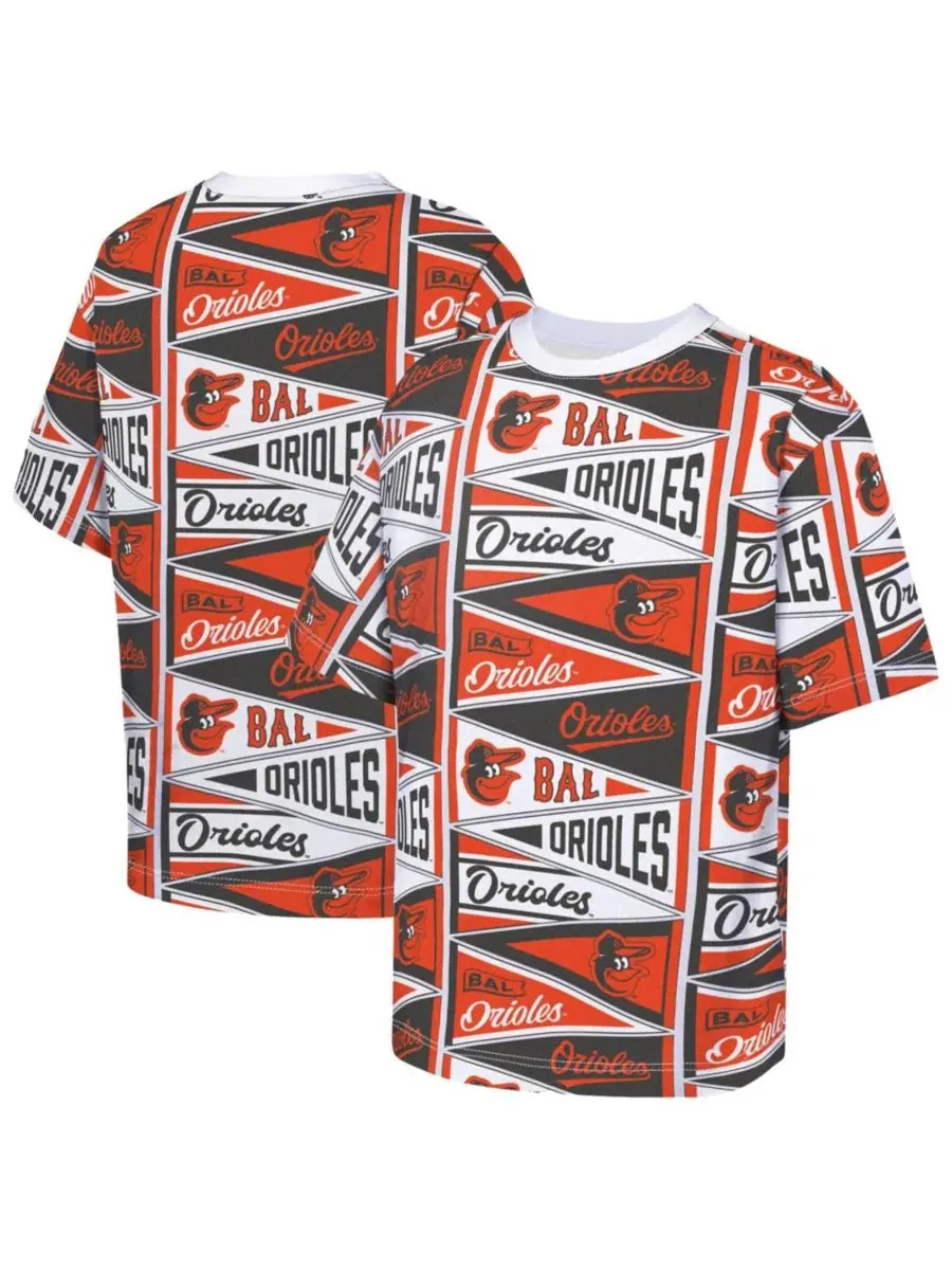 Футболка с принтом Baltimore Orioles Outerstuff — изображение 1 из 3, оранжевый