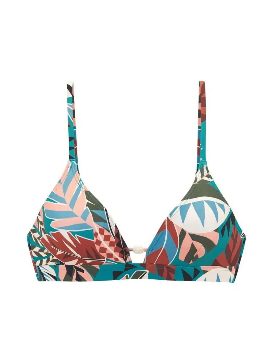 Бикини-топ треугольной формы с бусинами LASCANA, Turquoise Print — изображение 6 из 7