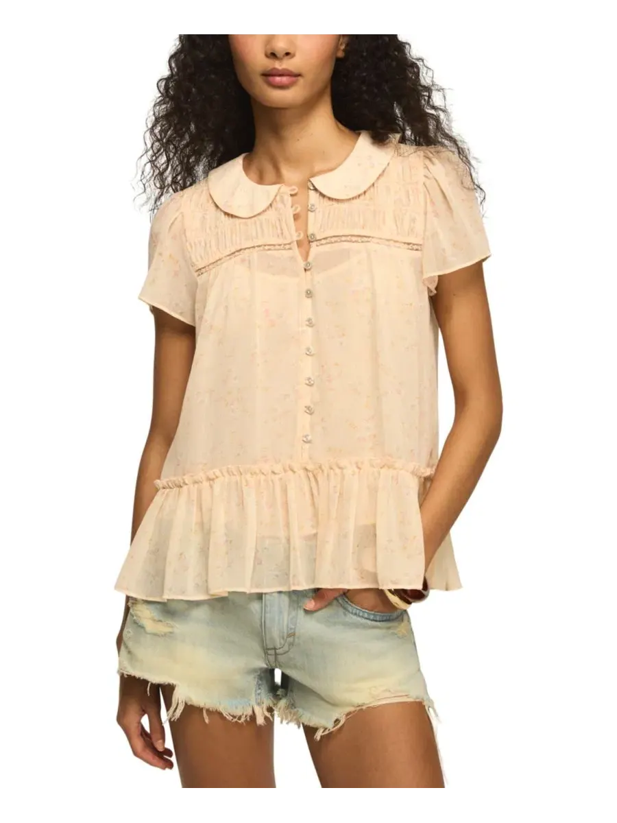 Женский топ с воротником Питера Пэна Swing Top Lucky Brand