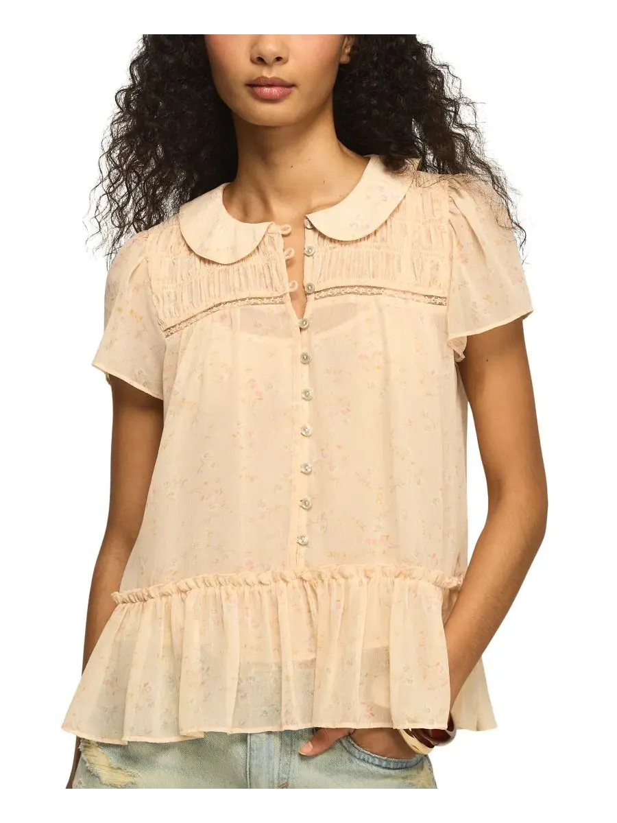 Женский топ с воротником Питера Пэна Swing Top Lucky Brand — изображение 2 из 6