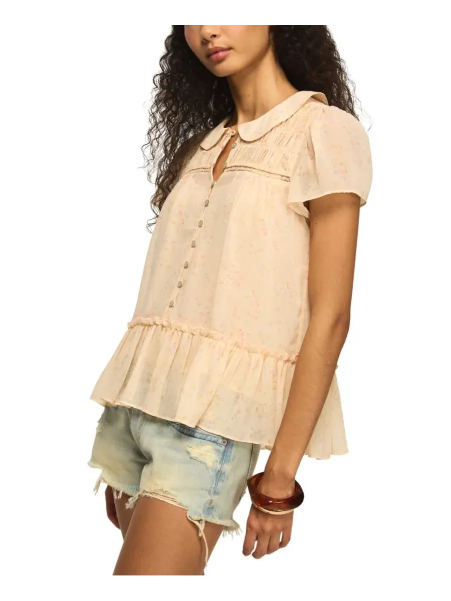 Женский топ с воротником Питера Пэна Swing Top Lucky Brand — изображение 3 из 6