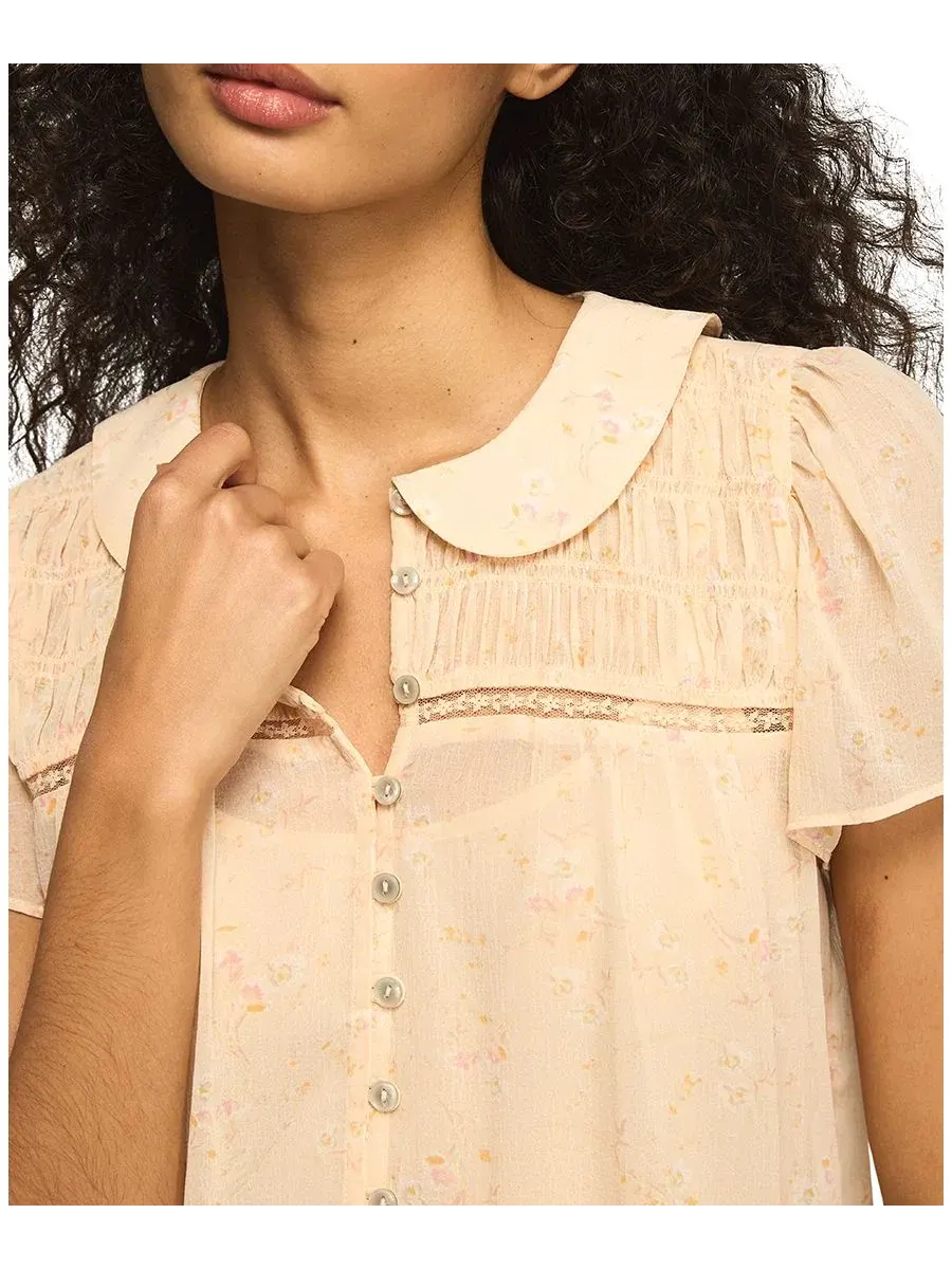 Женский топ с воротником Питера Пэна Swing Top Lucky Brand — изображение 4 из 6