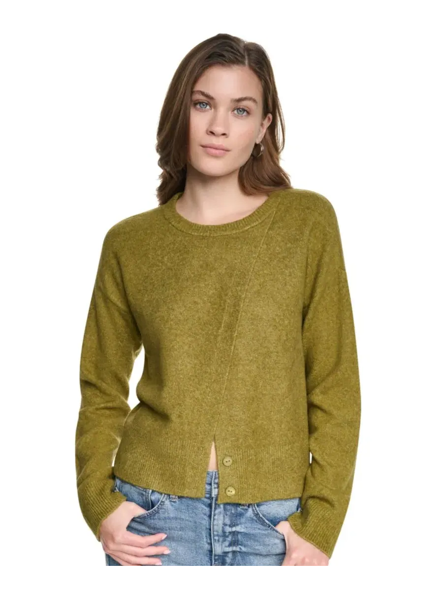 Кардиган с асимметричной застежкой и длинным рукавом DKNY Jeans, Crocodile — изображение 4 из 5