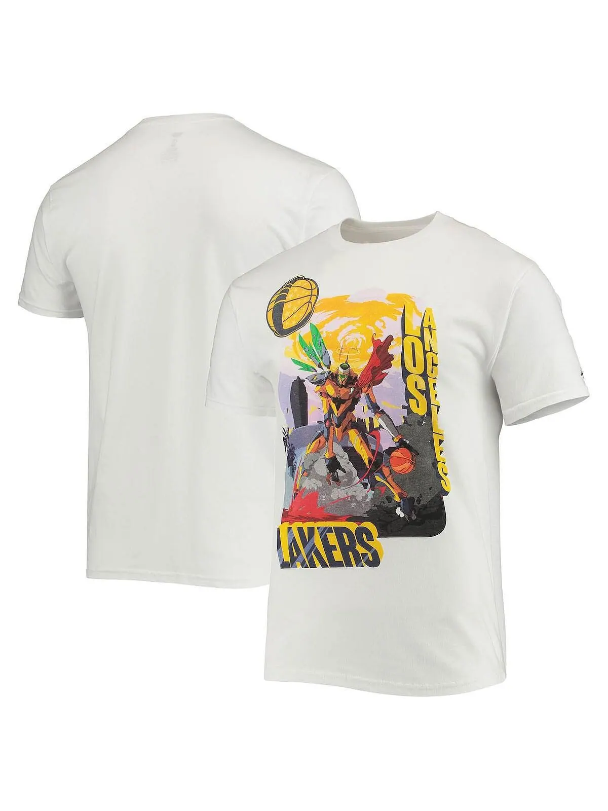 Мужская футболка nba x mcflyy white los angeles lakers с идентификацией artist series NBA Exclusive — белый