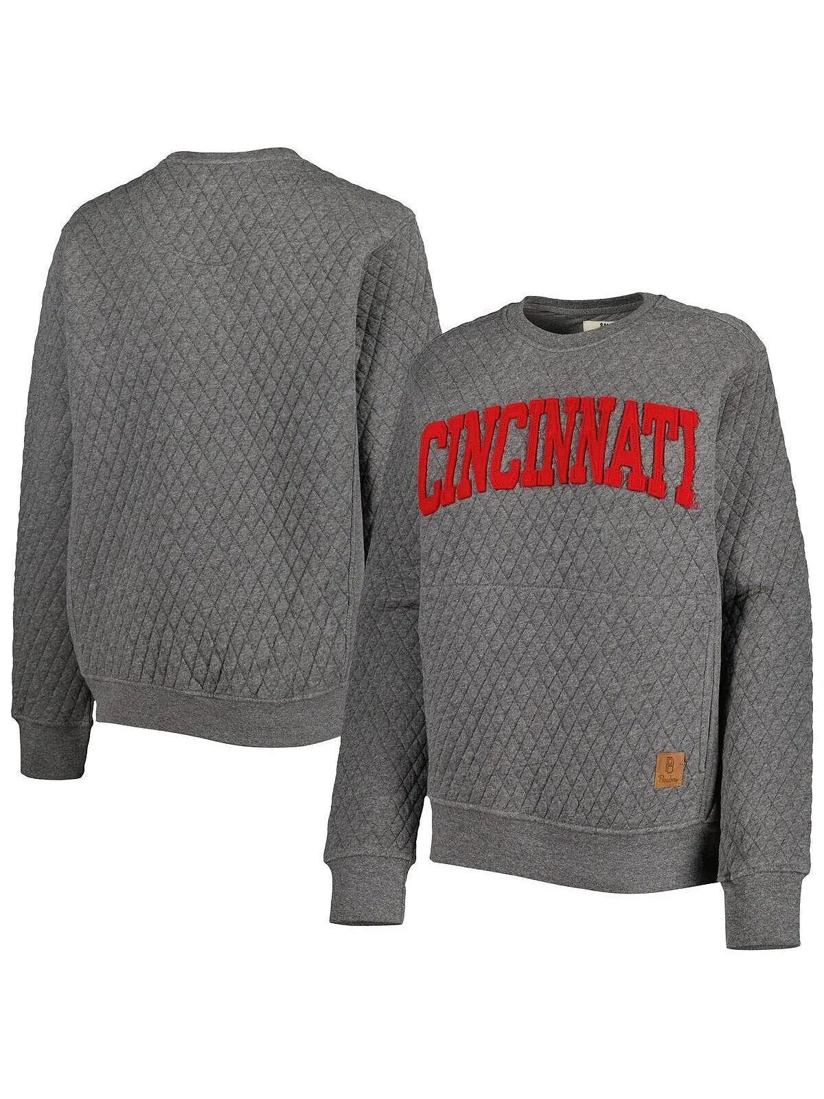 Женский стеганый пуловер с принтом Heather Charcoal Cincinnati Bearcats Moose Pressbox — изображение 1 из 4, темно-серый