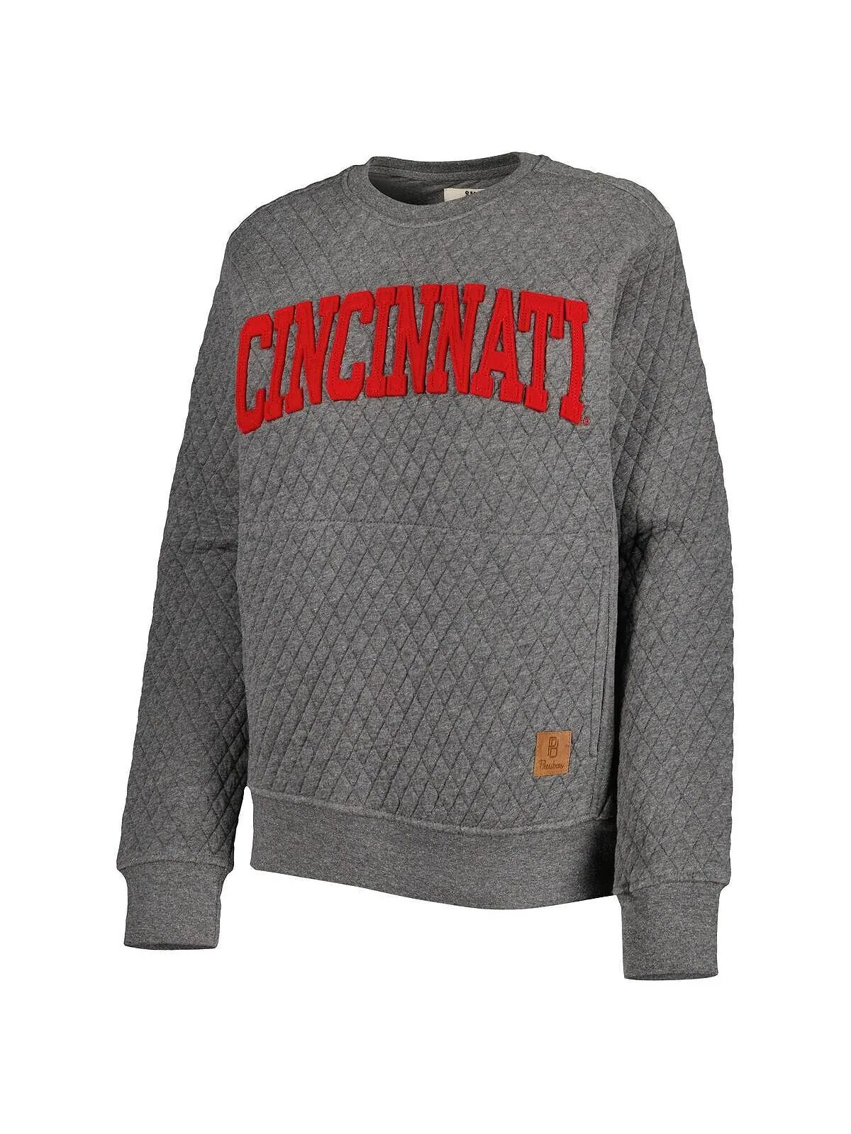 Женский стеганый пуловер с принтом Heather Charcoal Cincinnati Bearcats Moose Pressbox — изображение 2 из 4, темно-серый