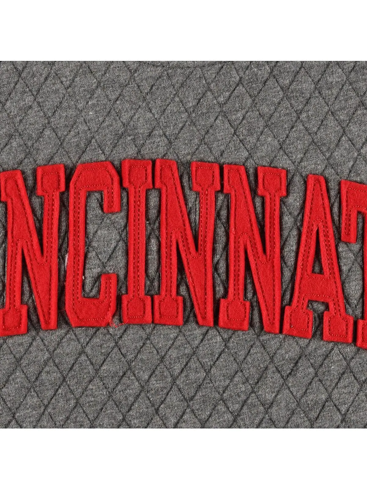 Женский стеганый пуловер с принтом Heather Charcoal Cincinnati Bearcats Moose Pressbox — изображение 4 из 4, темно-серый