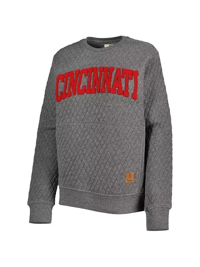 Женский стеганый пуловер с принтом Heather Charcoal Cincinnati Bearcats Moose Pressbox — изображение 2 из 4