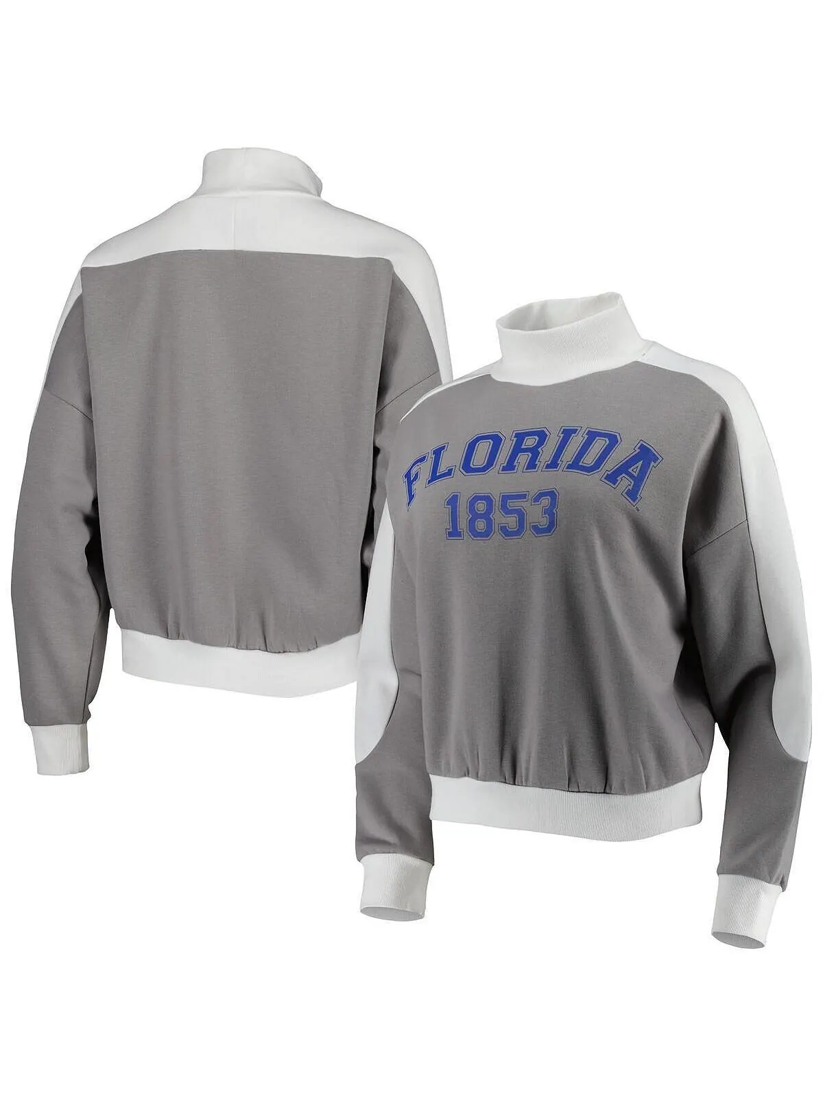 Женский серый свитшот Florida Gators Make it a Mock Sporty Pullover Gameday Couture — изображение 1 из 2