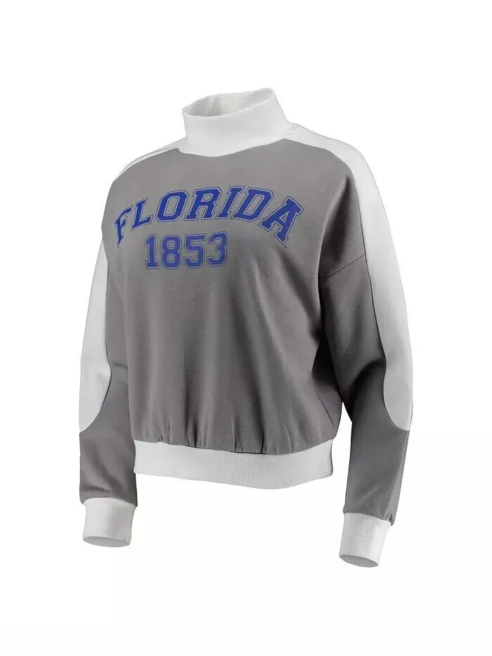 Женский серый свитшот Florida Gators Make it a Mock Sporty Pullover Gameday Couture — изображение 2 из 2