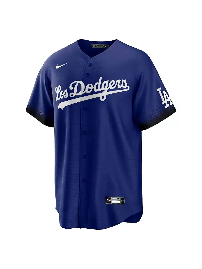Мужская реплика игровой футболки Jackie Robinson City Connect Los Angeles Dodgers Nike — изображение 2 из 3
