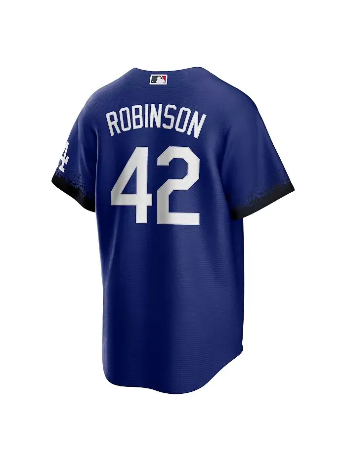 Мужская реплика игровой футболки Jackie Robinson City Connect Los Angeles Dodgers Nike — изображение 3 из 3