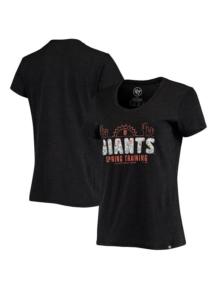 Черная женская футболка San Francisco Giants Spring Training с цветочным принтом Club Club '47 Brand — изображение 1 из 1