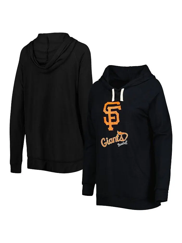 Женский черный пуловер с капюшоном San Francisco Giants перед игрой реглан Touch