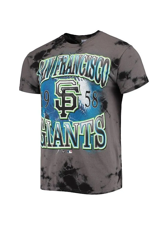 Мужская темно-серая футболка '47 San Francisco Giants Wonder Boy в винтажном трубчатом стиле '47 — изображение 2 из 3