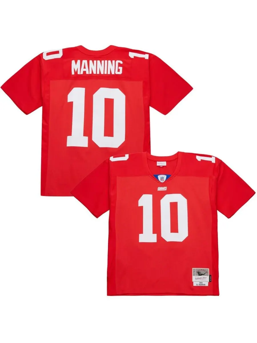 Mitchell & Ness Мужская красная футболка Эли Маннинга, реплика New York Giants 2004 года — изображение 1 из 5, красный