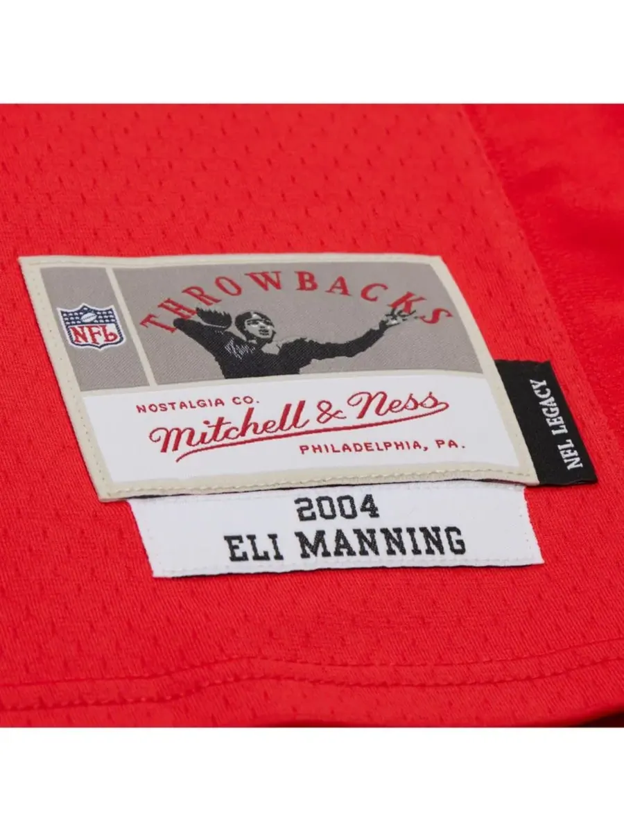 Mitchell & Ness Мужская красная футболка Эли Маннинга, реплика New York Giants 2004 года — изображение 2 из 5, красный