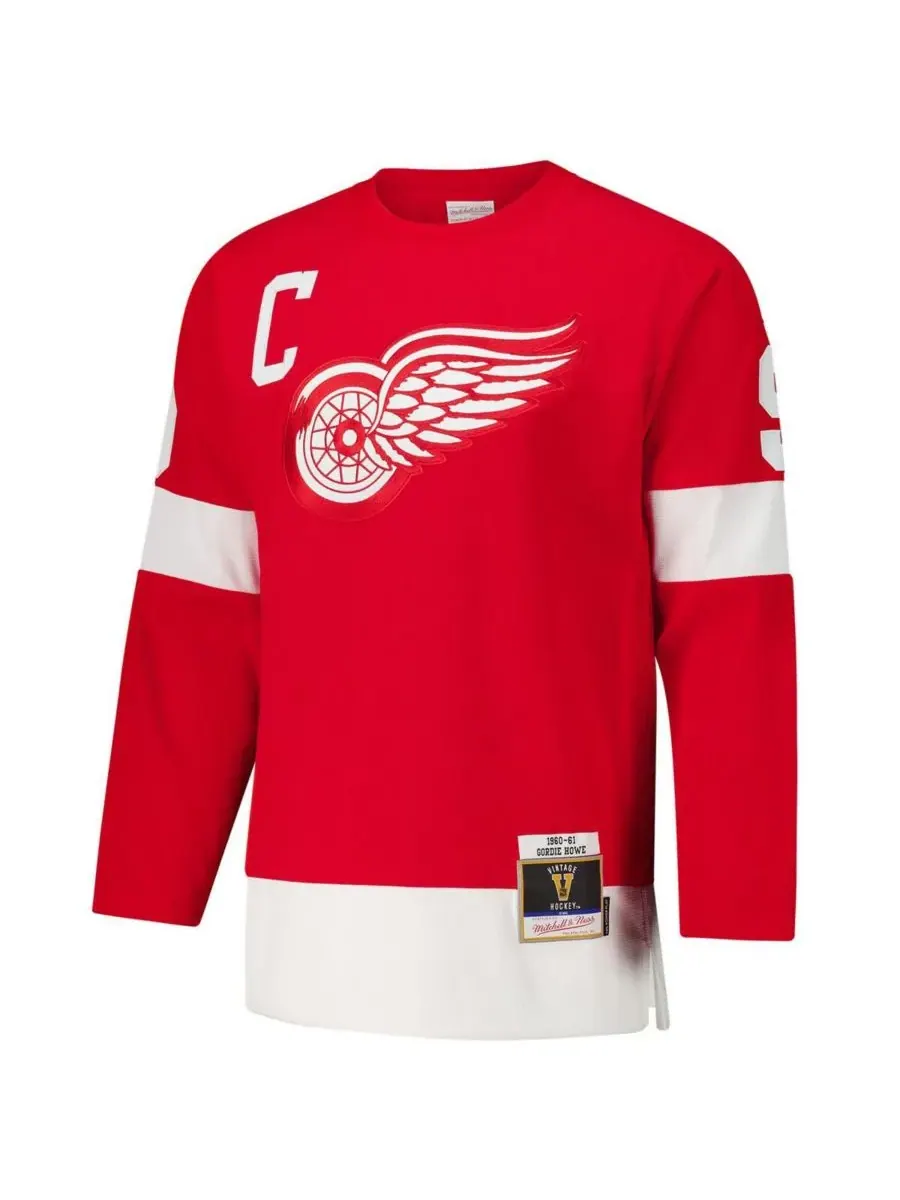 Mitchell & Ness Мужская красная майка Горди Хоу из команды «Детройт Ред Уингз» сезона 1960-61 — изображение 2 из 5, красный