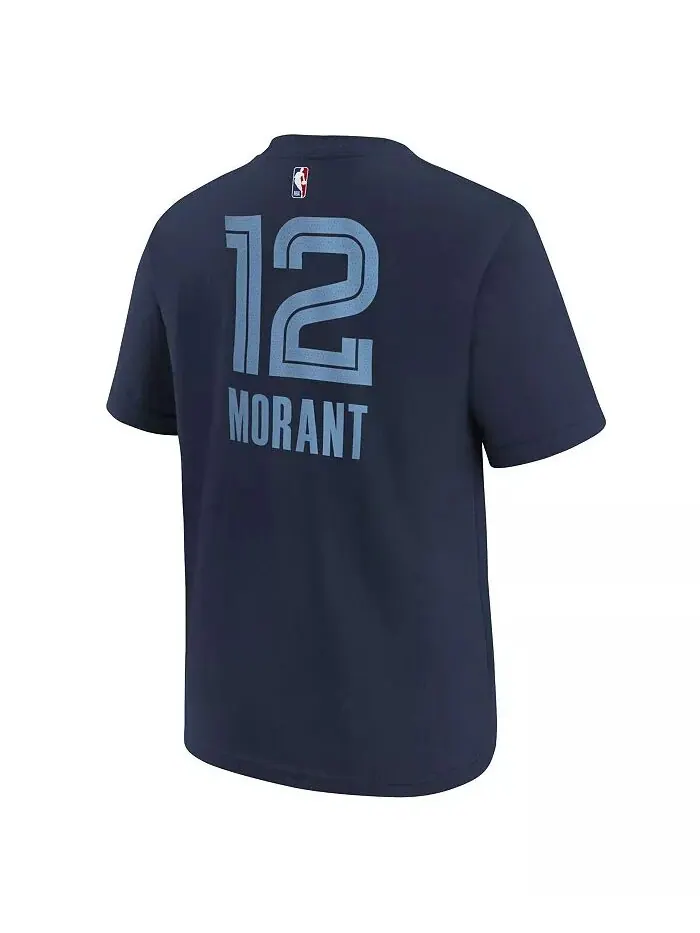 Футболка с именем и номером Big Boys Ja Morant Navy Memphis Grizzlies Nike — изображение 2 из 3