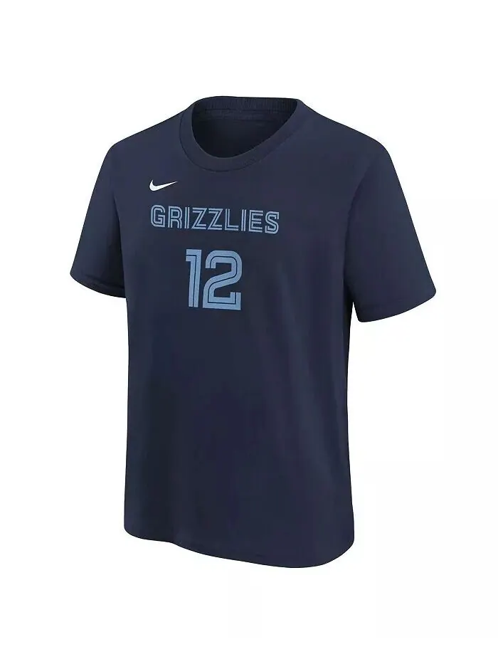 Футболка с именем и номером Big Boys Ja Morant Navy Memphis Grizzlies Nike — изображение 3 из 3