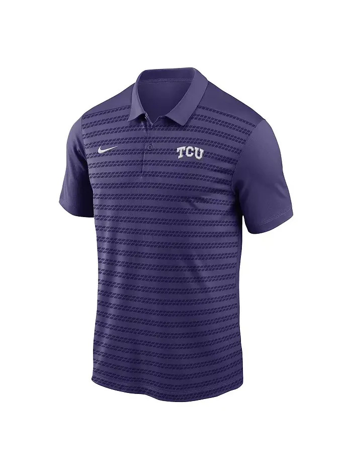 Мужская фиолетовая поло TCU Horned Frogs 2024 Sideline Victory Coaches Performance Nike — изображение 3 из 3