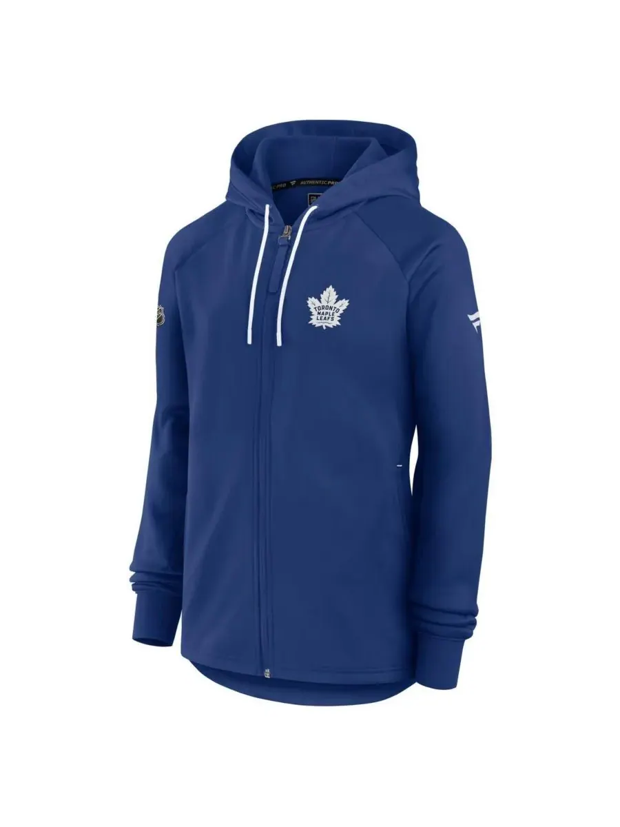 Fanatics Женская синяя флисовая куртка на молнии с символикой команды Toronto Maple Leafs Authentic — изображение 3 из 3