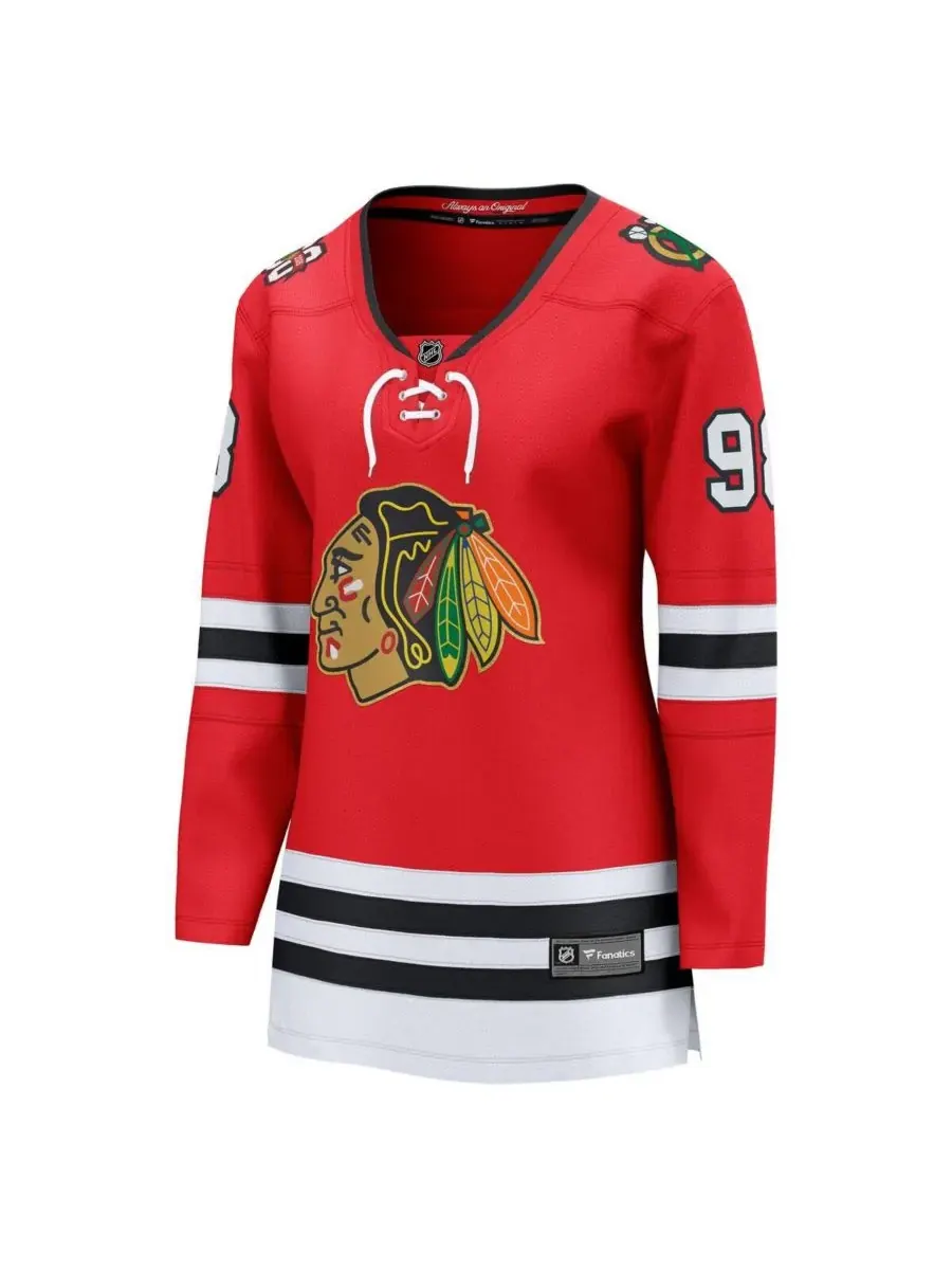 Fanatics Женская красная майка игрока команды Chicago Blackhawks Centennial Breakaway от Коннора — изображение 2 из 3