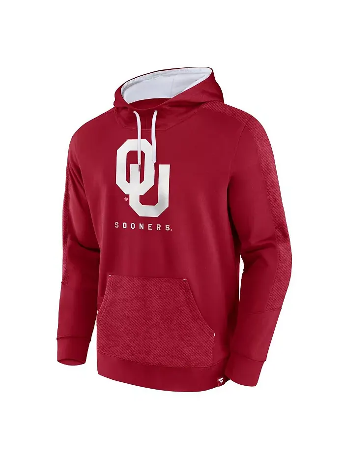 Мужской бордовый худи Oklahoma Sooners Defender Fanatics — изображение 2 из 3
