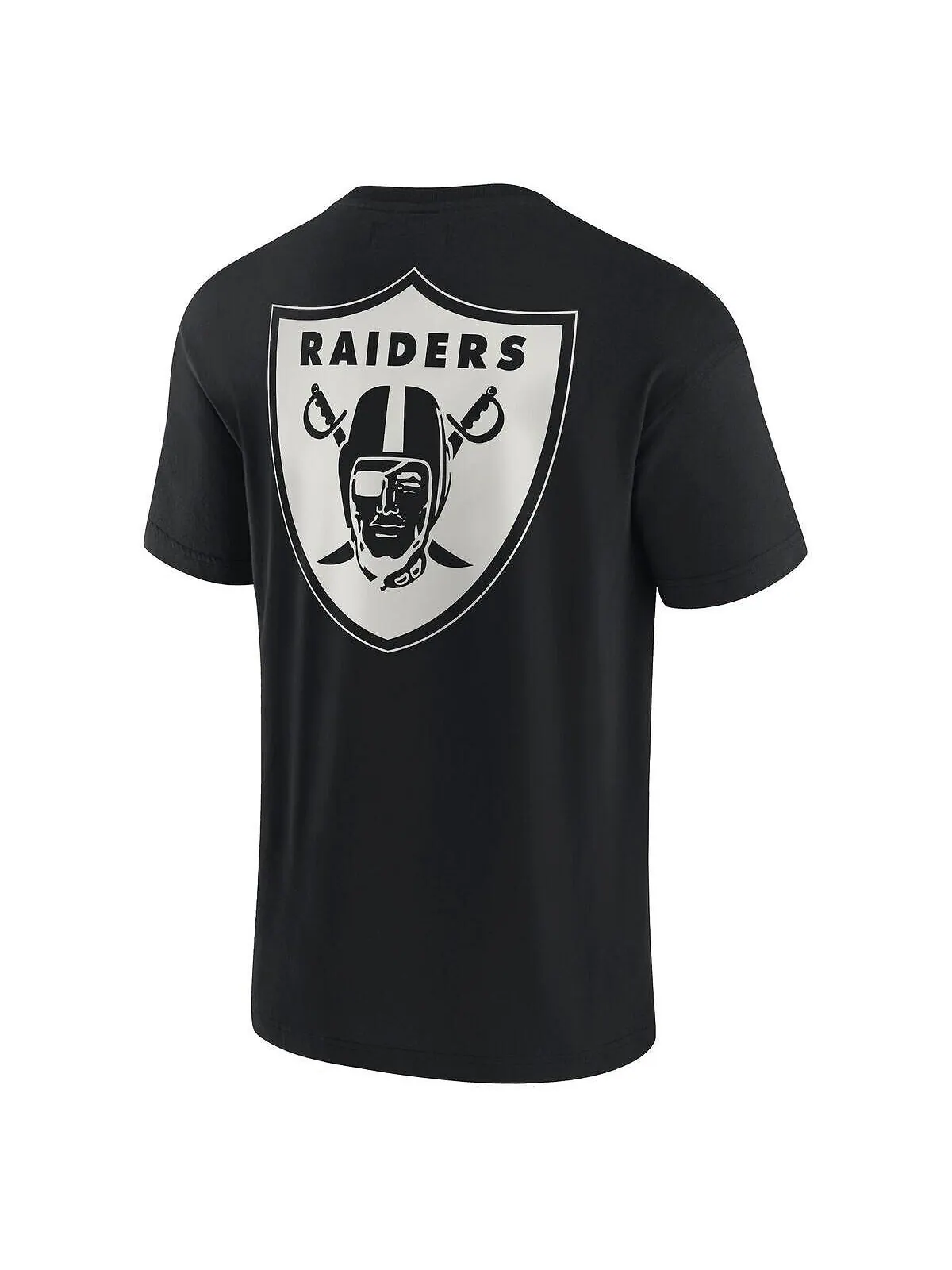 Мужская и женская черная супермягкая футболка с короткими рукавами Las Vegas Raiders Fanatics — изображение 3 из 3, черный