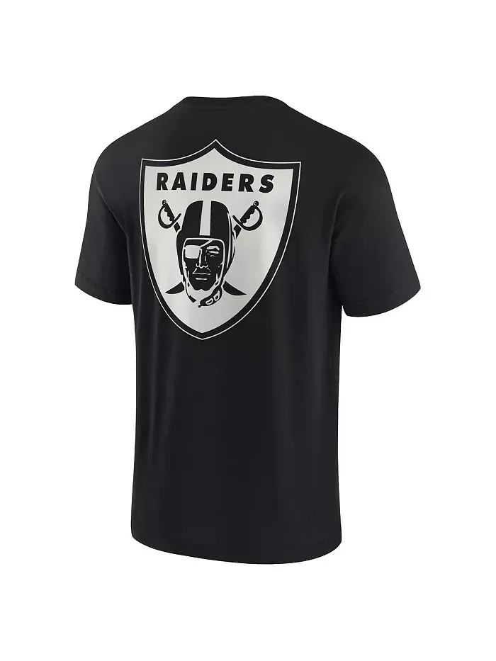 Мужская и женская черная супермягкая футболка с коротким рукавом Las Vegas Raiders Fanatics — изображение 3 из 3