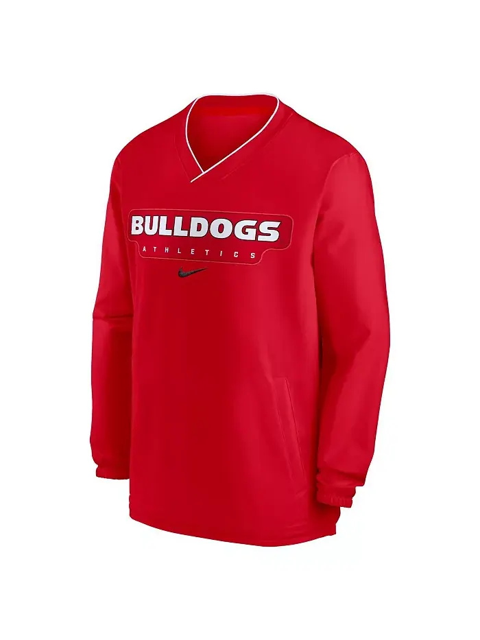 Мужская красная толстовка Georgia Bulldogs 2024 Sideline Pullover Nike — изображение 2 из 3