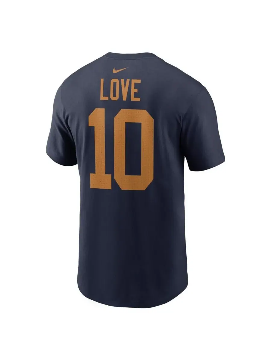 Nike Мужская футболка Jordan Love Navy Green Bay Packers The 1923 Classic с именем и номером — изображение 2 из 3