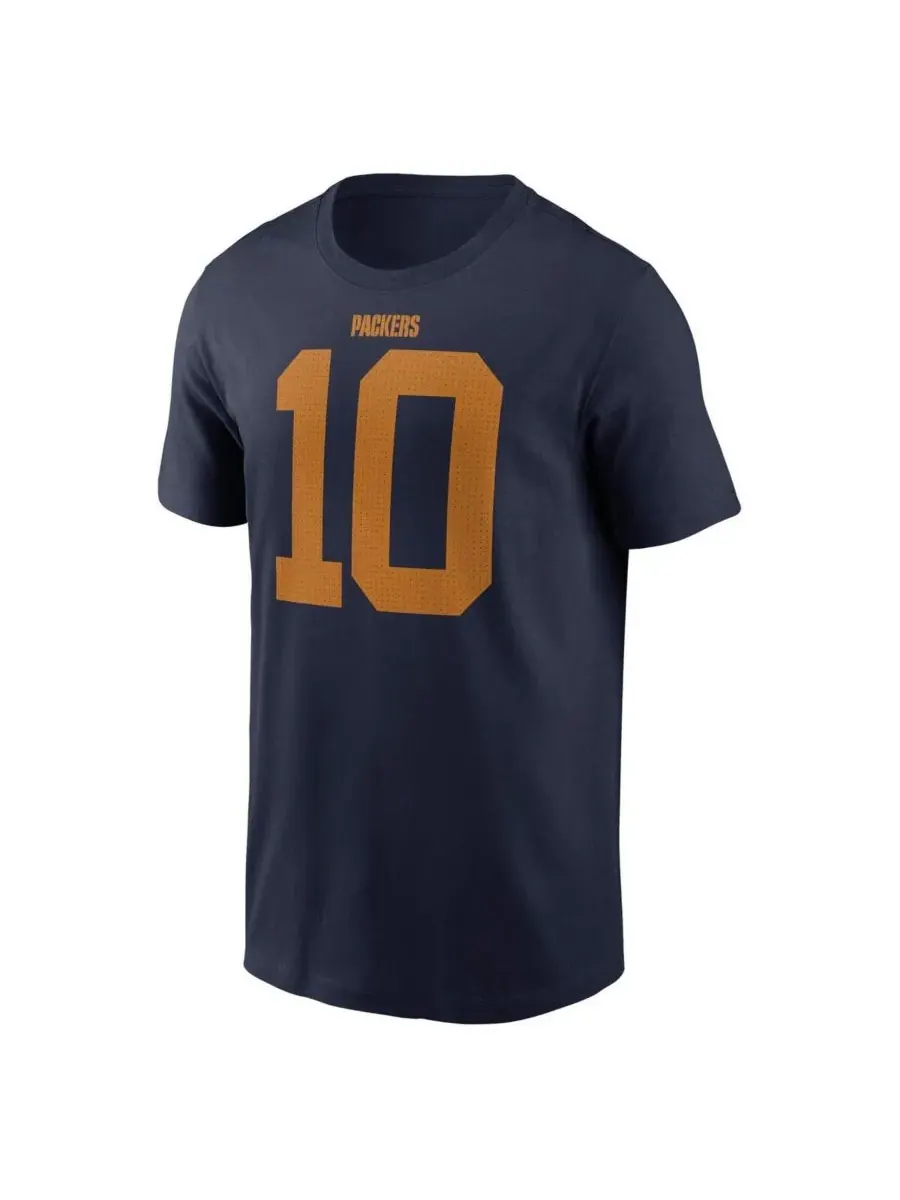 Nike Мужская футболка Jordan Love Navy Green Bay Packers The 1923 Classic с именем и номером — изображение 3 из 3