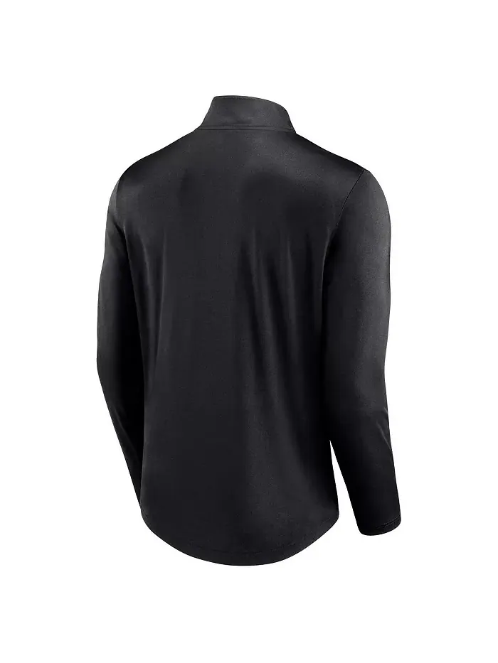 Толстовка Men's Black Pittsburgh Pirates Quarterback Quarter-Zip Top Fanatics — изображение 2 из 3